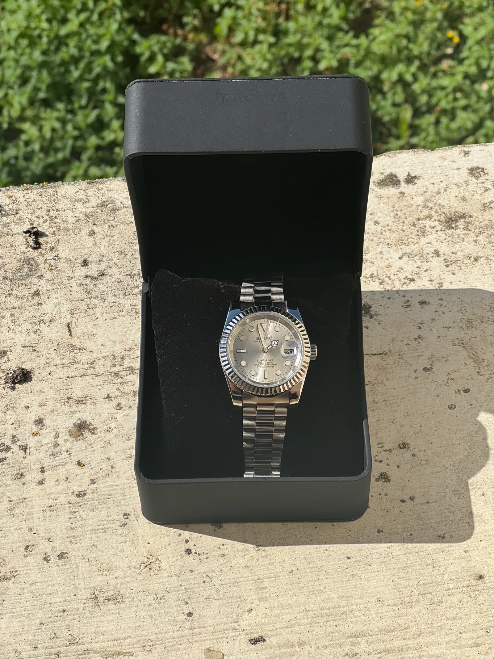 Seiko Mod NH35 Automático 39 mm – Esfera Plateada – Cristal de Zafiro – Brazalete Presidente – Nuevo – photo 7